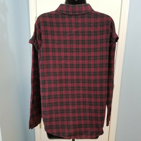 NWOT Mixed Threads Annike Ruffle Button Down Top - Picture 3 of 5